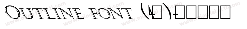 Outline font (4类)字体转换